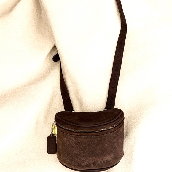 Rare Coach Vintage Creel Crossbody Bag Brown Nubuck Leather - Picture 9 of 17
